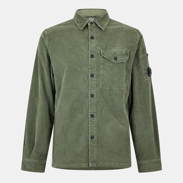 シーピーカンパニー メンズ トップス シャツ CP Company Mens Lens Cord Long Sleeve Plain Shirt Seagrass 612