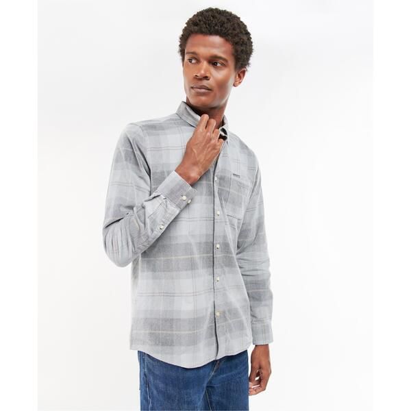 バブアー メンズ トップス シャツ Barbour Blair Tailo red Fit Shirt Greystone