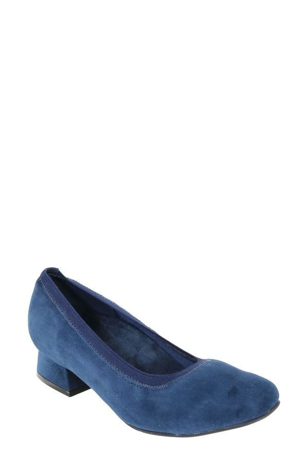 ダイビッドテイト レディース シューズ ヒール David Tate Fab Square Toe Pump NAVY SUEDE ネイビー