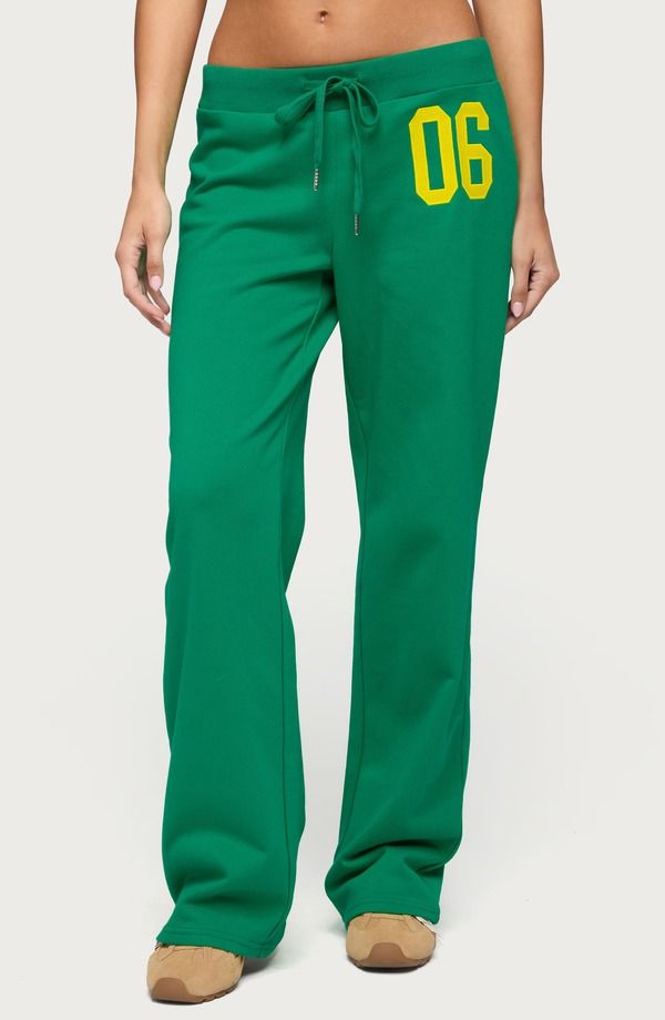 アディクテッド レディース ボトムス カジュアルパンツ スウェットパンツ コットン EDIKTED 06 Cotton Blend Sweatpants GREEN グリーン