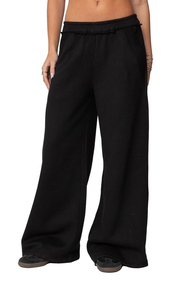 アディクテッド レディース ボトムス カジュアルパンツ スウェットパンツ EDIKTED Kori Oversize Baggy Sweatpants BLACK ブラック 12,411円