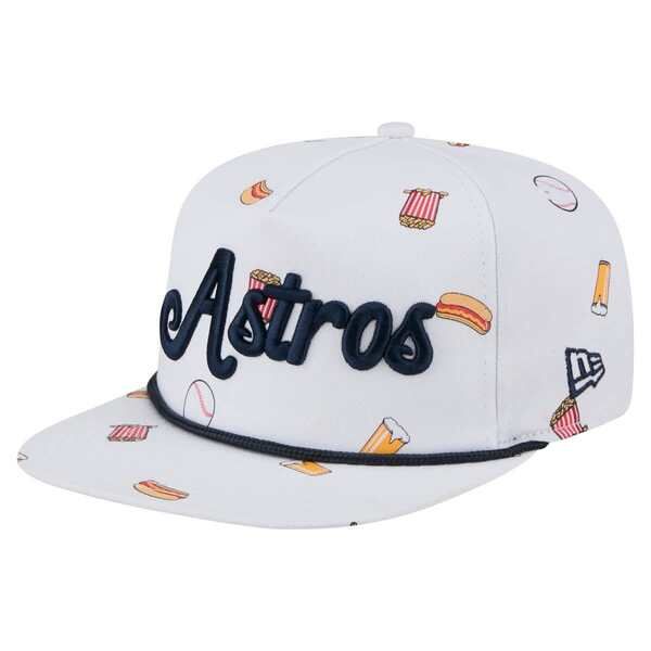 ニューエラ メンズ アクセサリー 帽子 Mens New Era White Houston Astros Team Cheerope 19TWENTY Adjustable Hat White ホワ