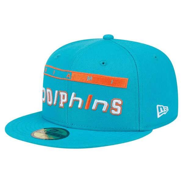 ニューエラ メンズ アクセサリー 帽子 Mens New Eraqua Miami Dolphins Ransom 59FIFTY Fitted Hat Aqua アクア