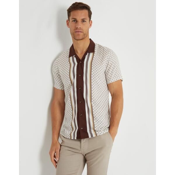 スリードベア メンズ トップス シャツ 半袖 Threadbare MenshortSleeve Patterned Shirt Cream クリーム 6,699円