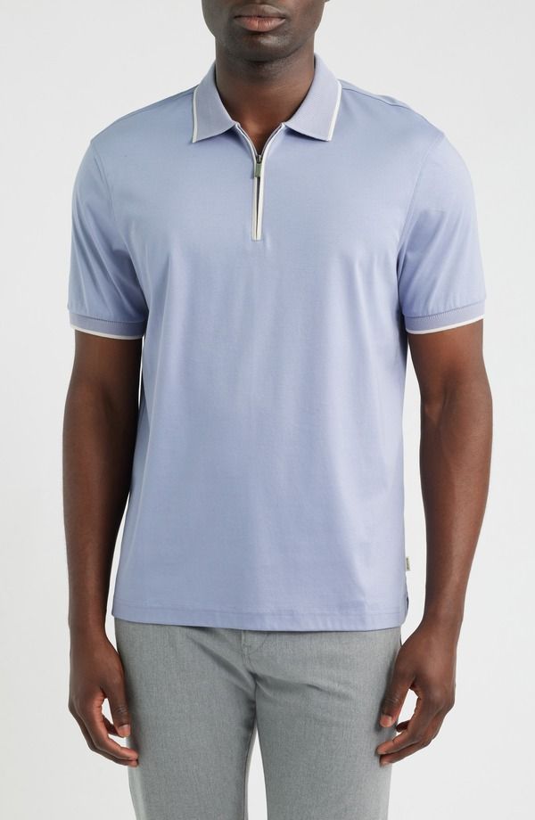 ブガッチ メンズ トップス シャツ ハーフジップ コットン Bugatchi Pima Cotton Quarter ZipoloRCHID 30,420円