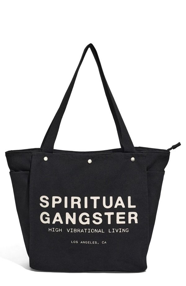 スピリチュアルギャングスタ レディース バッグ Spiritual Gangster Living Namaste Tote Bag BLACK ブラック