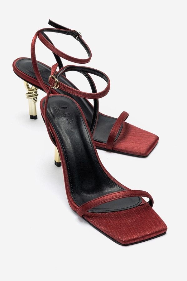プロローグシューズ レディース ヒール サンダル アンクル Prologue Shoesone Stiletto Ankle Strap Sandal Women Dark Red レッド 31,070円