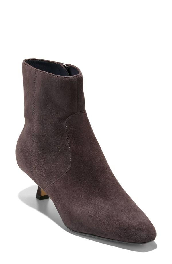 コールハーン レディース シューズ ブーツ・レインブーツ ヒール Cole Haan Tyldie Kitten Heel Bootie Women CH DK CHOCOLATE SUEDE チョコ
