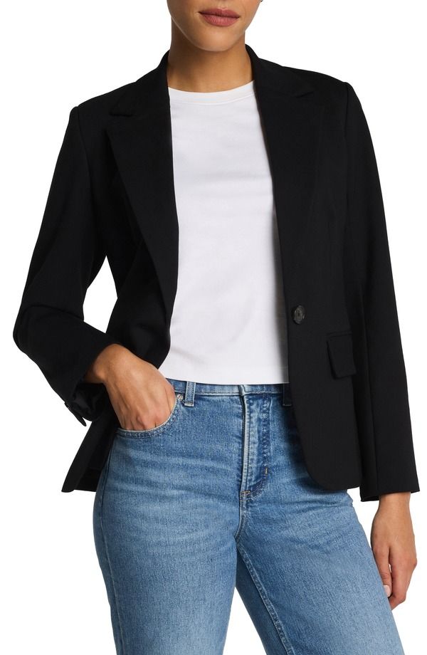 スパンク レディース アウター ジャケット・ブルゾン プラスサイズ ブレザー SPANX Ponte Tailo red Blazer Plus CLASSIC BLACK ブラック 31,070円