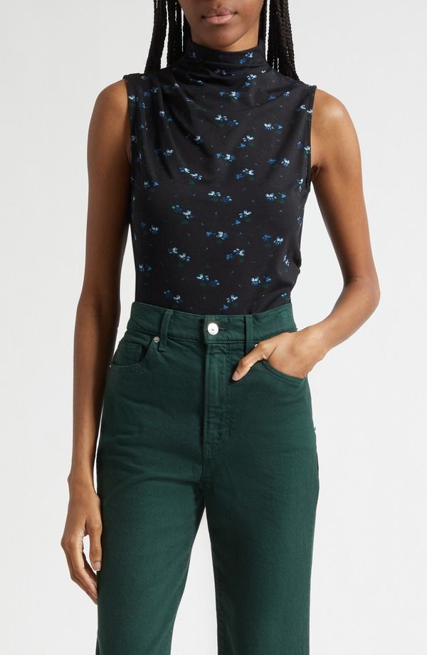 ヴェロニカ ベアード レディース トップス シャツ フラワー柄 ノースリーブ フラワー Veronica Beard Mylie Floral Sleeveless Top BLACK MULTI ブ
