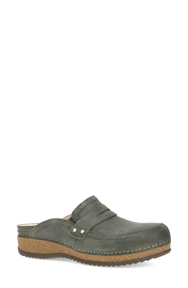 ダンスコ レディース シューズ サンダル プラットフォーム ローファー Dansko Maggy Penny Loafer Platform Clog Women OLIVE オリーブ