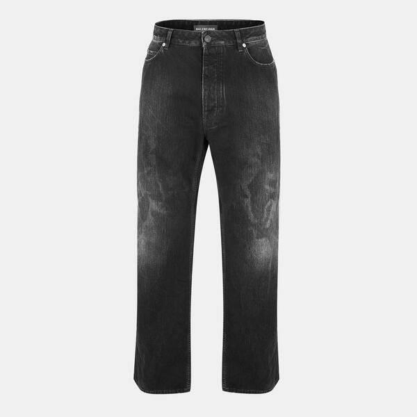バレンシアガ メンズ ボトムス デニムパンツ リラックスフィット ワイドレッグ ジーンズ Balenciaga Mens Bal Distressed Relaxed Fit Wide Leg Jea