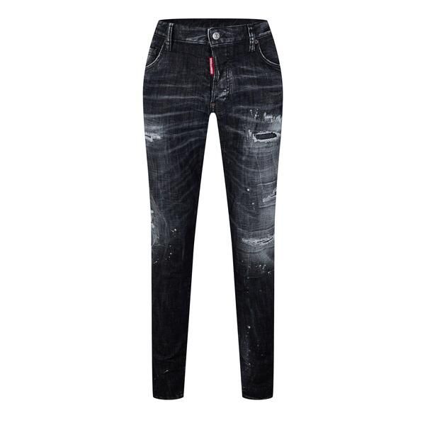 ディースクエアード メンズ ボトムス デニムパンツ ジーンズ DSquared2 Distressed Paint Splatter Jeans Black ブラック
