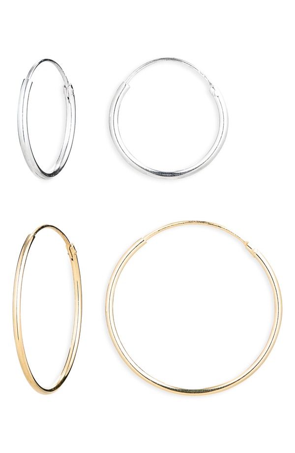 アルジェントヴィーヴォ レディース アクセサリー ピアス・イヤリング Argento Vivo Sterling Silver Set of 2 Endless Earrings TWO TONE 12,936円