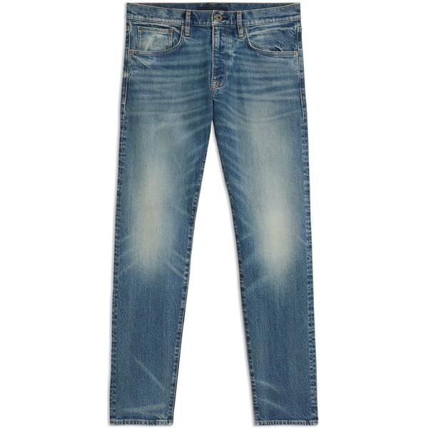 ボス メンズ ボトムス デニムパンツ スリムフィット コットン ジーンズ Boss Mens Mid Rise Distressed Cotton Slim Fit Jeans Blue 422 ブル