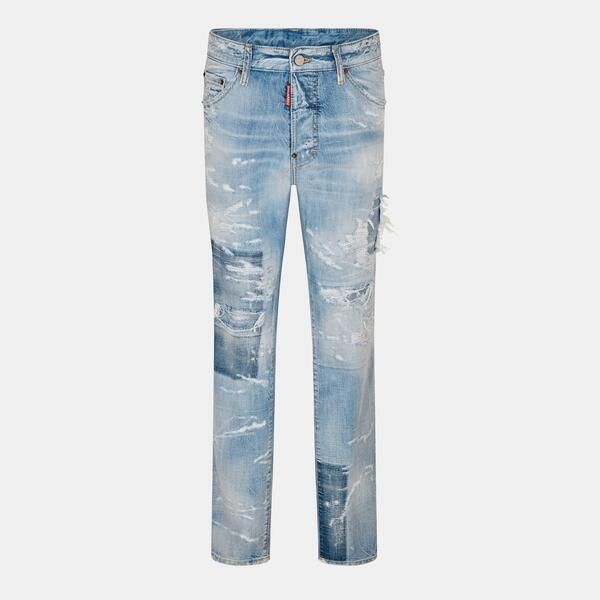 ディースクエアード メンズ ボトムス デニムパンツ スリムフィット ジーンズ DSquared2 Mens DSQ Cool Guy Slim Fit Jeans Navy Blue ネイビー