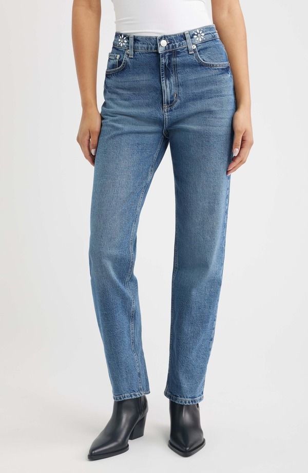 レイルズ レディース ボトムス デニムパンツ ハイウエスト ジーンズ Rails Topanga Crystal Detail High Waist Jeans ROYAL STUDDED