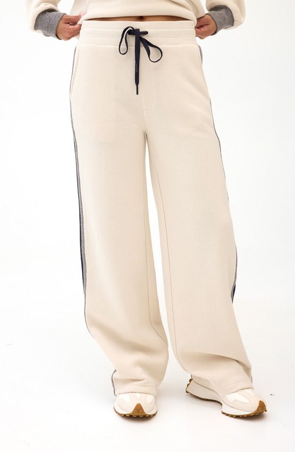 スレッズ・フォー・ソート レディース ボトムス レギンス パンツ フリース Threads 4 Thought Lupita Side Stripe Fleece Pants TAPIOCA HEAT