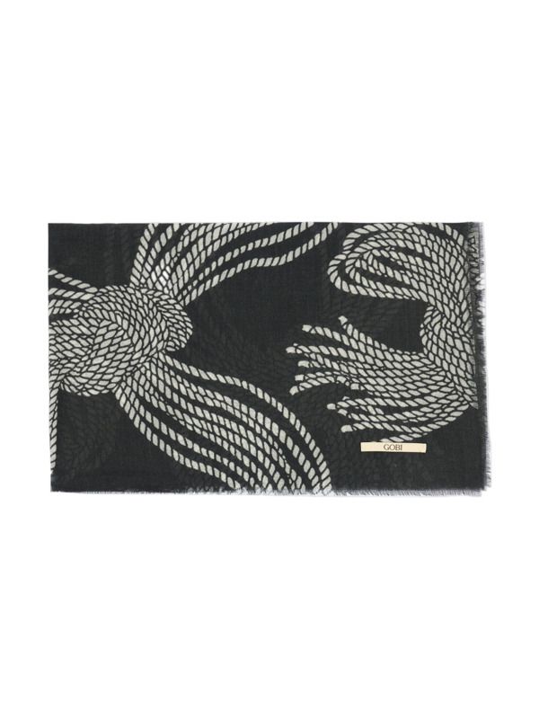 ゴビ カシミヤ レディース アクセサリー マフラー・ストール・スカーフ プリント Gobi Cashmere Rope Knot Printed Cashmere Shawl coconut milk