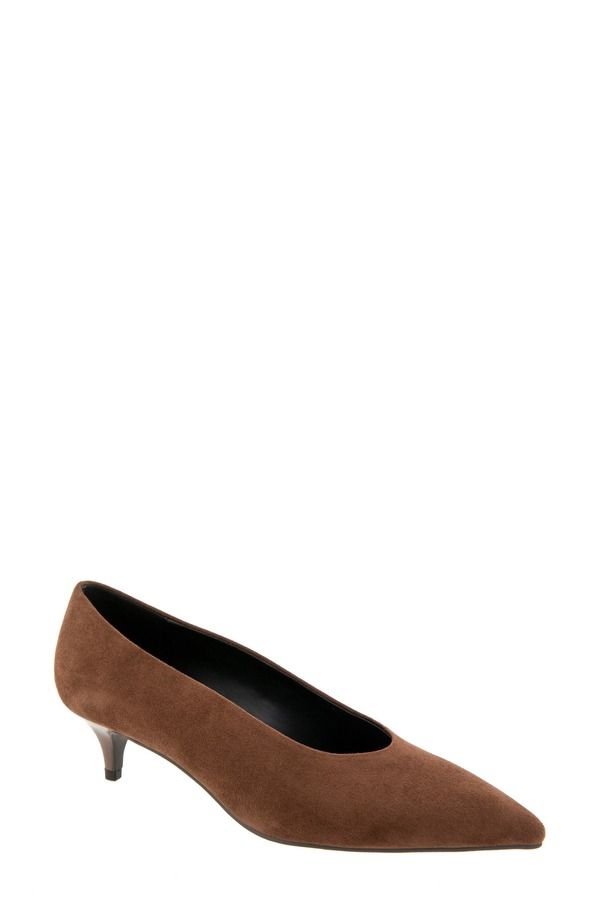 ビーシビージー レディース シューズ ヒール BCBG Pacsin Pointed Toe Kitten Heel Pump DARK BROWN ブラウン