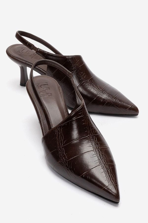 プロローグシューズ レディース パンプス Prologue Shoes Yarel Stiletto Slingback Pump Brown Print ブラウン 33,670円