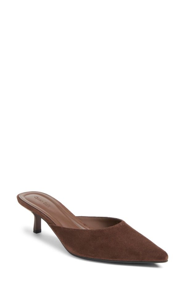 オープンエディット レディース シューズ サンダル Open Edit Carmen Mule Pump BROWN OAK ブラウン