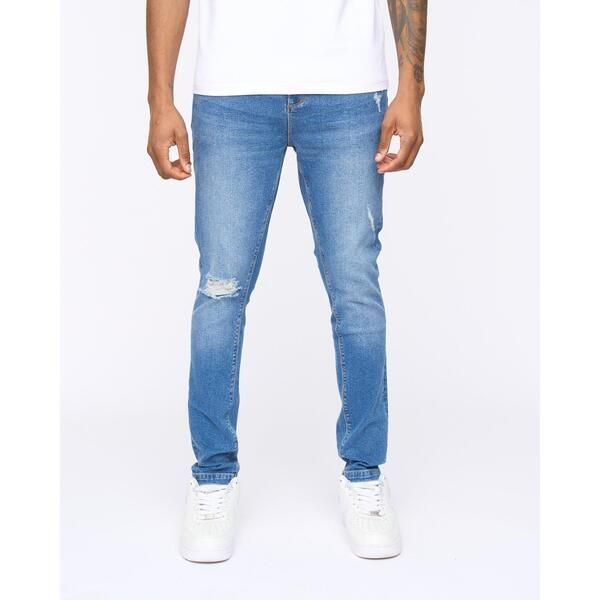 シックシルク メンズ ボトムス デニムパンツ ジーンズ SikSilk Menskinny Jeans Heavy Wash Blue ブルー