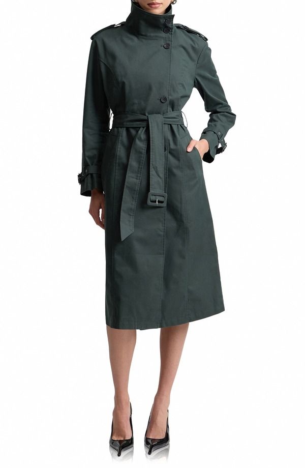 アヴェックレフィーユ レディース アウター コート コットン Avec Les Filles Belted Cotton Blend Trench Coat SEAGRASS