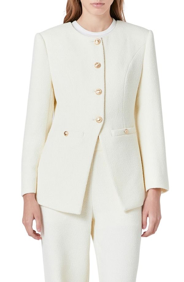 エンドレスローズ レディース アウター コート ツイード ジャケット Endless Rose Tweed Jacket CREAM クリーム 33,020円