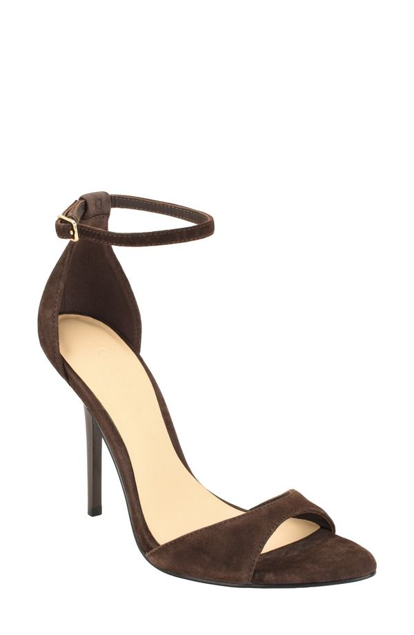 ゲス レディース シューズ サンダル アンクル GUESS Olivey Ankle Strap Sandal Women DARK BROWN ブラウン