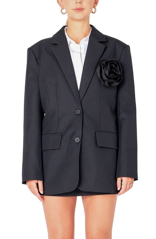 エンドレスローズ レディース アウター ジャケット・ブルゾン ブレザー Endless Rose Corsage Blazer BLACK ブラック 33,670円