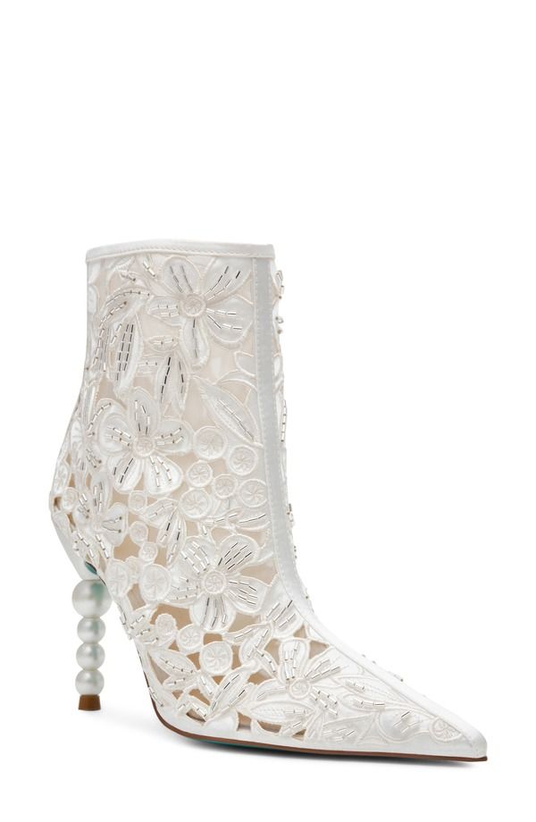 ベッツィジョンソン レディース シューズ ブーツ・レインブーツ Betsey Johnson Jack Bootie Women IVORY アイボリー