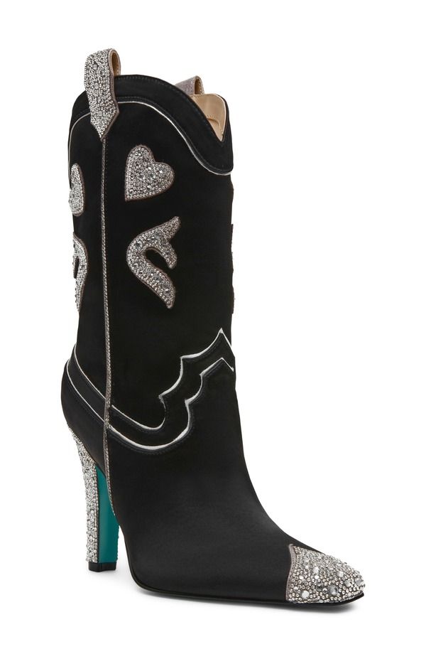 ベッツィジョンソン レディース シューズ ブーツ・レインブーツ Betsey Johnson Toby Western Boot Women BLACK MULTI ブラック