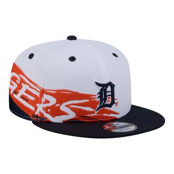 ニューエラ メンズ アクセサリー 帽子 Mens New Era WhiteNavy Detroitigers 9FIFTY Snapback Hat White ホワイト