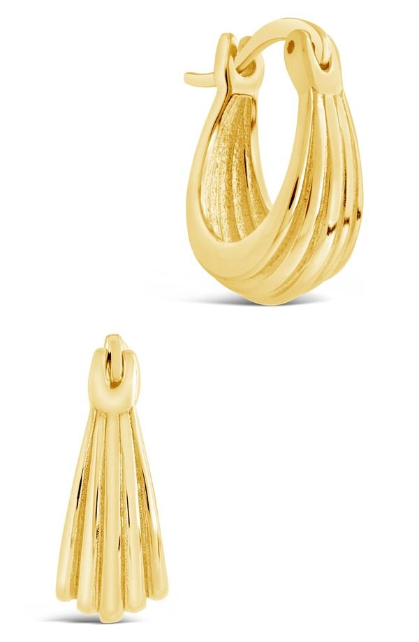 スターリングフォーエバー レディース アクセサリー ピアス・イヤリング Sterling Foreveripple Hoop Earrings GOLD ゴールド 13,855円