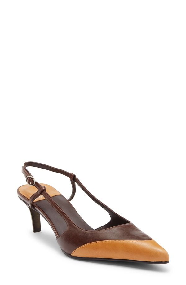 ジェフリー キャンベル レディース シューズ パンプス Jeffrey Campbell Booshky Slingback Pointed Toe Pump BROWN TAN COMBO ブラウン