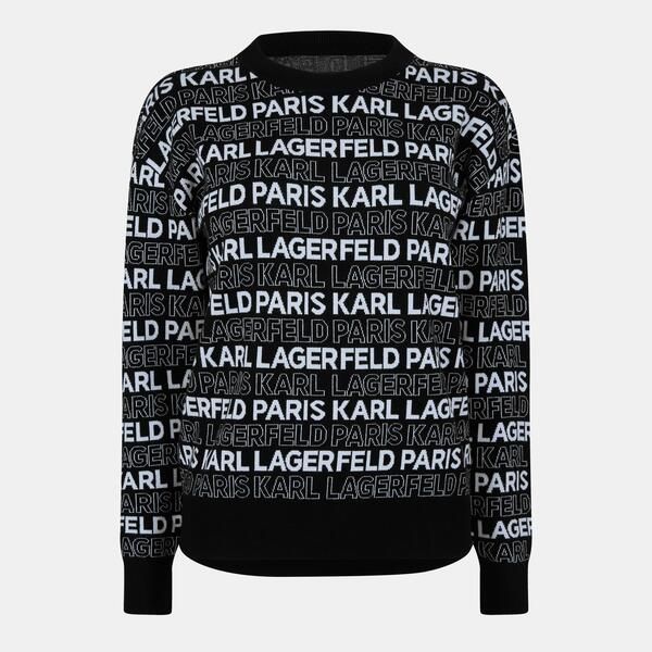 カール ラガーフェルド レディース アウター ニット・セーター クルーネック Karlagerfeld Womens Karl Sportswear Knitted Crew Neck Jumper