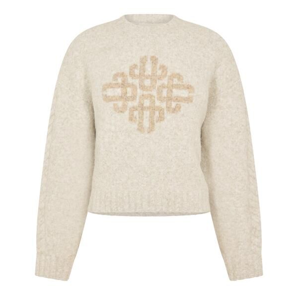 ザ クチュール クラブ レディース アウター カーディガン クルーネック The Couture Club Womens Embellished Buckle Crew Neck Jumper Bei