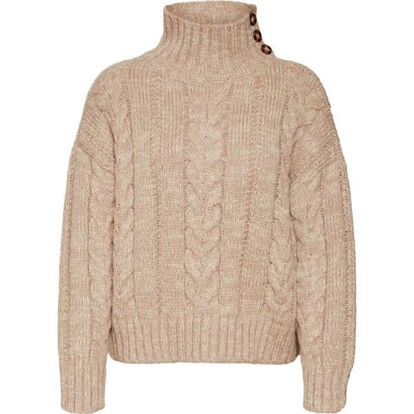 ヴェロモーダ レディース アウター カーディガン クルーネック Vero Moda Womens Grace Crew Neck Jumper Silver Mink ミンク