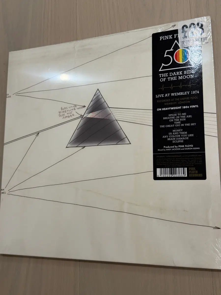 ピンク フロイド みょうばん The Dark Side Of Moon 50 記念日 記念 リリース済み ウェンブリー 1974 ライブ LIVE LP