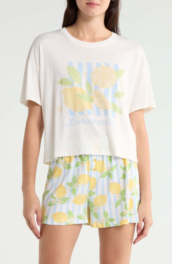 ピージェイサルベージ レディース アンダーウェア ナイトウェア Tシャツ ジャージー PJ Salvage TShirt Boxers Jersey Short Pajamas IVORY アイボリー