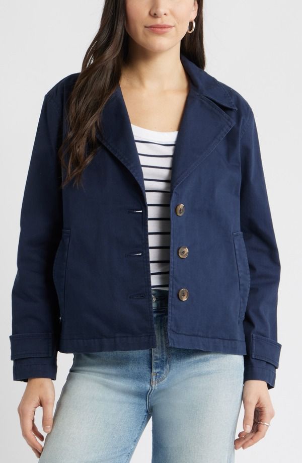 キャスロン レディース アウター ジャケット・ブルゾン コート Caslon Swing Trench Coat NAVY STILL ネイビー