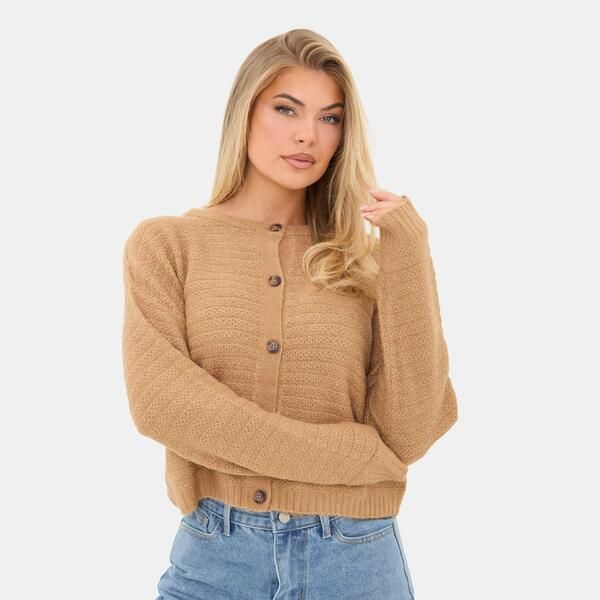アイソウイットファースト レディース アウター カーディガン I Saw It First Button Detail Cardigan Mocha モカ