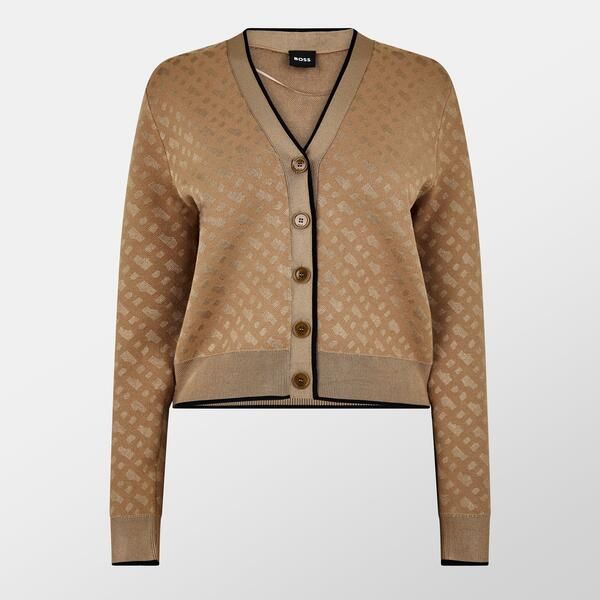 ボス レディース アウター カーディガン ニット Boss Womens BB Knitted Cardigan Fabric Style Med Beige ベージュ 35,620円