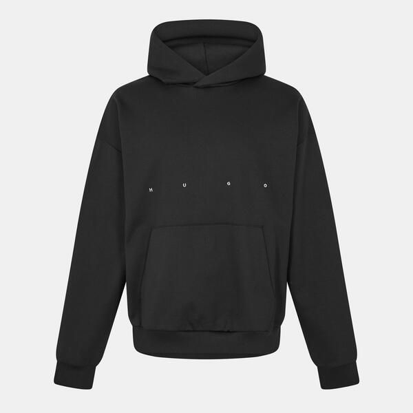 フューゴ メンズ アウター パーカー・スウェット コットン Hugo Mens Red Cotton Pull Over Hoodie Black 001 ブラック