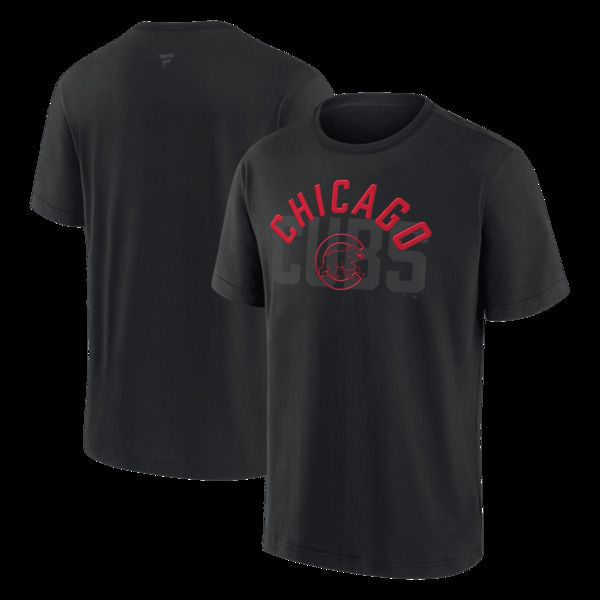 ファナティクス メンズ トップス Tシャツ Mens Fanatics Chicago Cubs Black Out HeavyweightShirt Black ブラック 14,415円