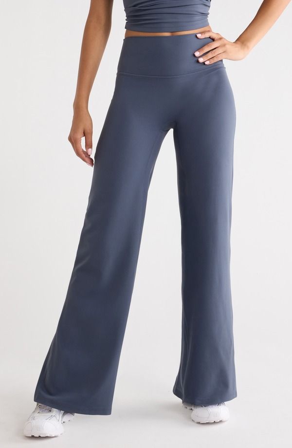 ゼラ レディース ボトムス レギンス ワイドレッグ ハイウエスト パンツ Zella Zen High Waist Wide Leg Pants NAVY ARMADA ネイビー