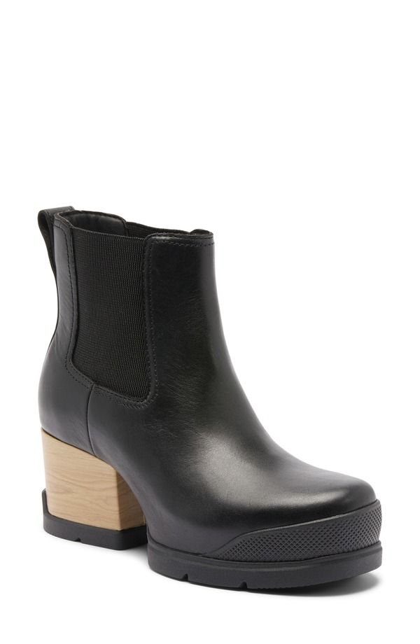ソレル レディース シューズ ブーツ・レインブーツ プラットフォームブーツ プラットフォーム チェルシー SOREL Roamn Chelsea Platform Boot Women BLACK G