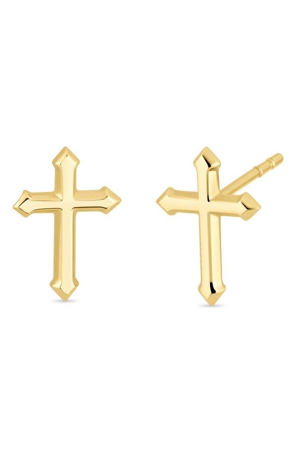 ボニー レヴィ レディース アクセサリー ピアス・イヤリング Bony Levy 14K Gold Crosstud Earrings 14K YELLOW GOLD イエロー