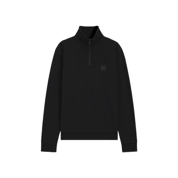 ボス メンズ アウター パーカー・スウェット ハーフジップ フリース Boss Mens Zetrust Quarter Zip Fleece Black 001 ブラック